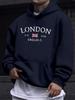 Stylish London England Flag Print Hoodie - Fashion Hoodies for Men with Long Sleeve Comfortable Regular Fit
