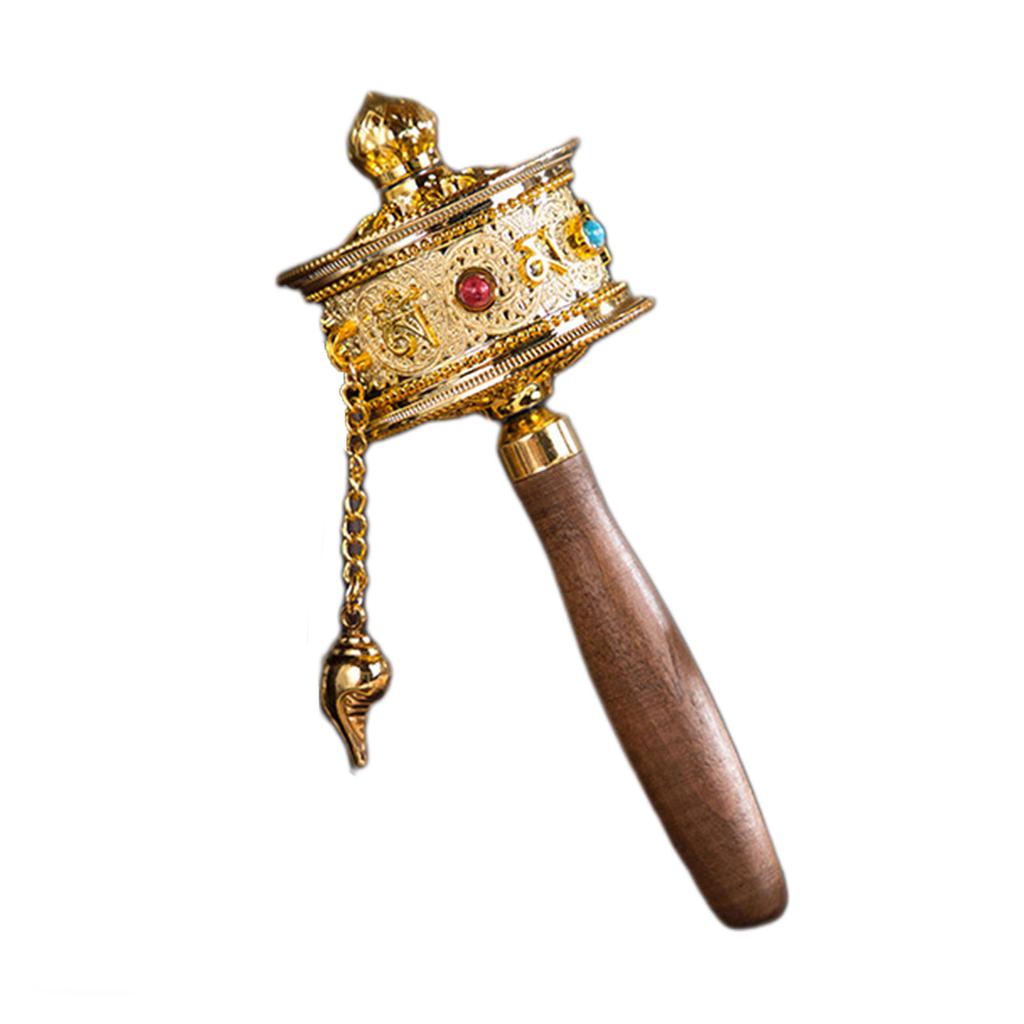 Тибетский молитвенный барабан Ручной молитвенный барабан Тибетский буддизм Шестисловные мантры Ручной буддийский молитвенный барабан