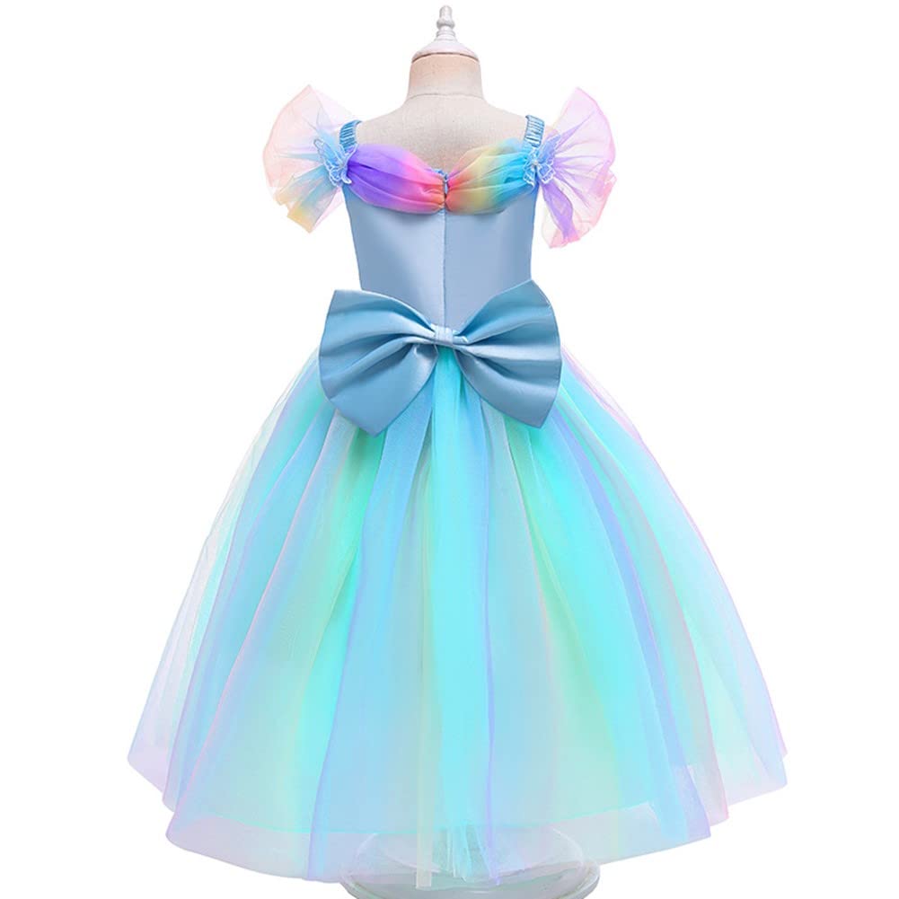 Xuehoua Luo Princess Short Sleeve Tulle Cosplay Costume for Princess Cosplay Celebrations Dress, Kids' Dress, Girls, Costume, Transformation, Outfit,