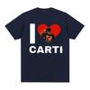 Я Люблю Playboi Carti Рэпер Графическая Футболка Унисекс Женская Харадзюку Y2k Футболка с Коротким Рукавом Мужская Хип-Хоп Оверсайз Футболка Уличная Одежда