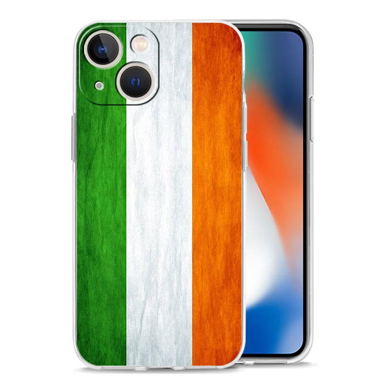Чехол для телефона iPhone 17 Air Cases iPhone 16 15 12 13 14 Pro Max SE 7 8 Plus iPhone11 Прозрачный Мягкий Чехол Флаг Ирландии