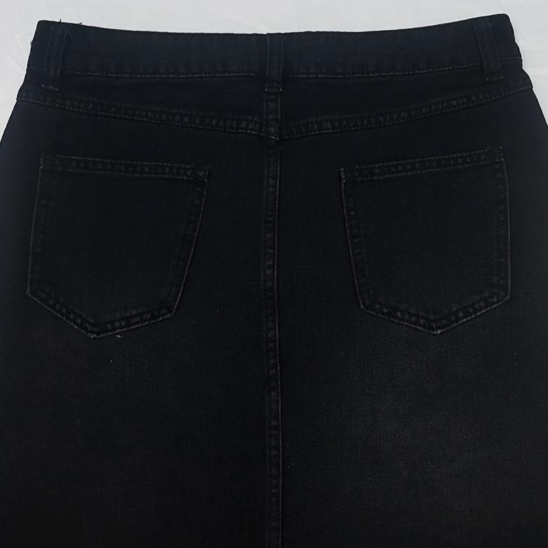 Джинсовая юбка-миди А-силуэта с высокой талией, минималистичная, 2025