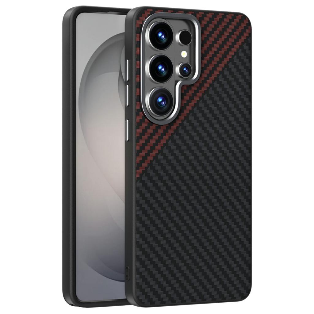 ABEEL Магнитный чехол для Samsung Galaxy S26 Ultra Задняя крышка телефона с текстурой углеродного волокна