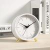 4.5 Inch Alarm Clock Analog Non-Ticking Silent Small Desk Clock With Backlight for Living Room, Bedroom