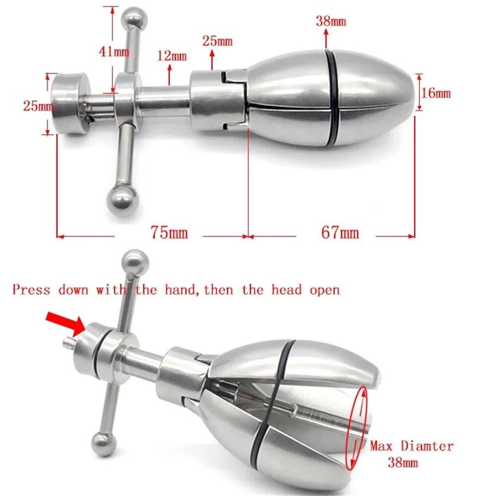 Анальный расширитель из нержавеющей стали, расширяющее устройство целомудрия, анальная пробка, замок для ануса, анальные секс-игрушки для женщин, мужчин, пар, поставка для взрослых