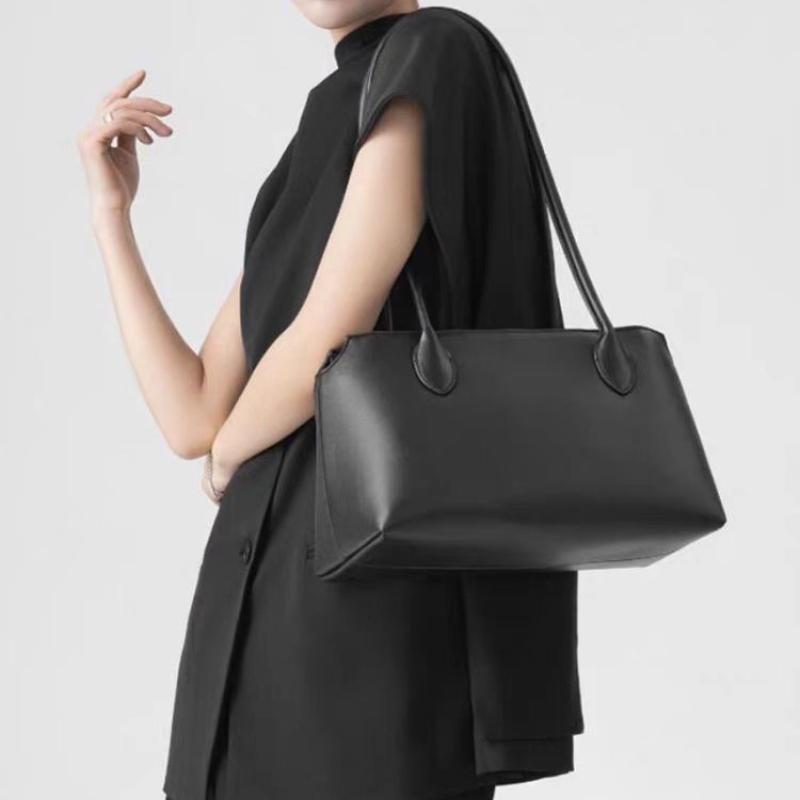 Нишевая сумка-хобо кожаная женская сумка минималистичный стиль большая вместимость сумка-тоут сумка на плечо сумка подмышку Сумка-тоут