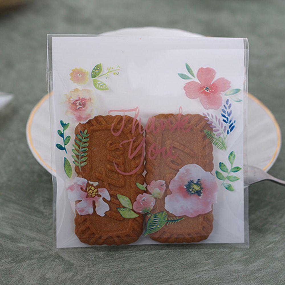 Wedding Flower Baking Thank you Biscuit Packaging Bag Candy Pockets Wrapping Supplies Cookie Bags