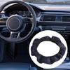 Car Steering Wheel Cover Fashion Rhinestone Upgrade 14.5-15\\\" Accessories Black Plush Bling Easy Installation