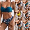 Sept Fashion Women's Sexy Split High Waist Sling Print Swimsuit Bikini