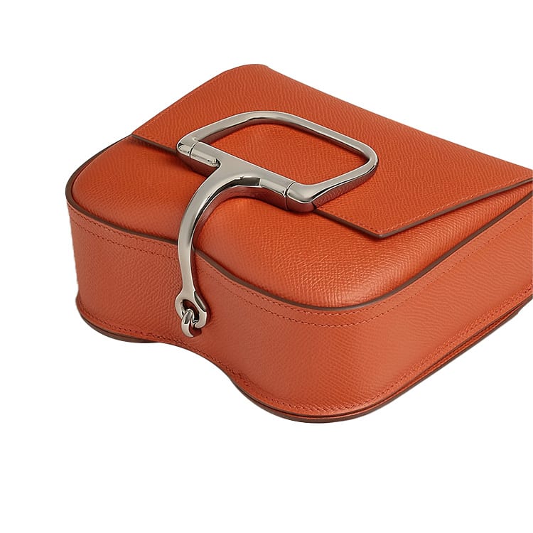 HERMES Della Cavalleria Silver Tone Buckle Epsom Calfskin Crossbody Bag, Shoulder Bag Mini Women's H082226CKR1