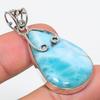 Подвеска из стерлингового серебра 925 пробы с драгоценным камнем Natural Republic Larimar 1,75'' V9m27