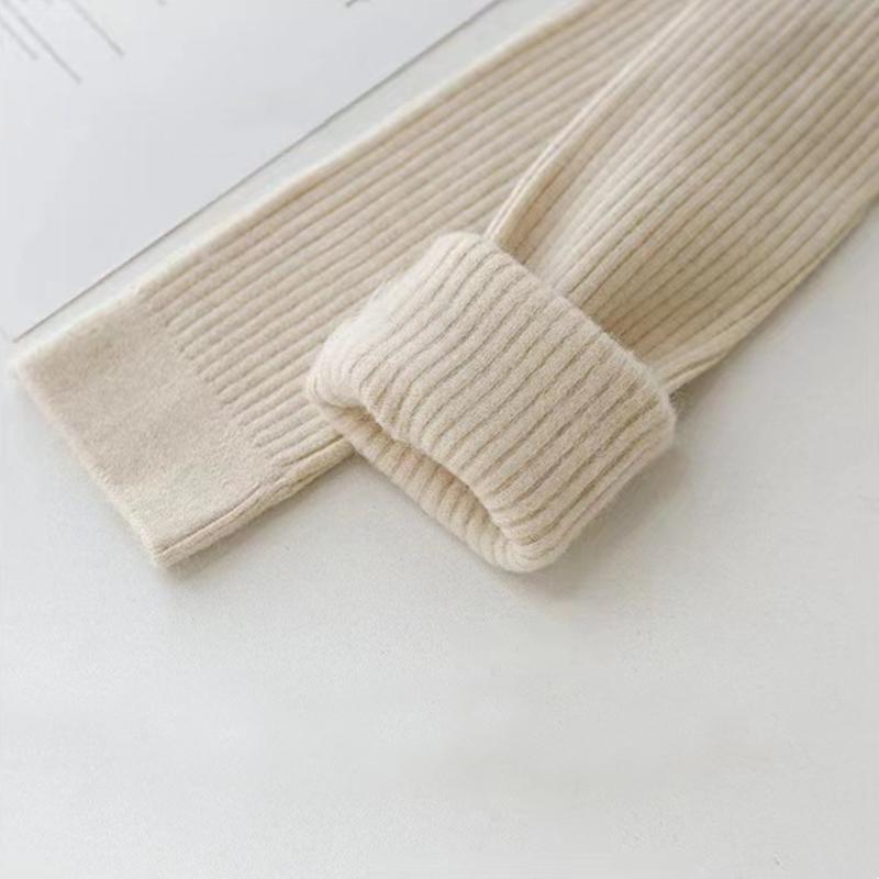 Женские повседневные осенне-зимние носки Harajuku Lolita, вязаные длинные носки, однотонные чулки, носки до щиколотки