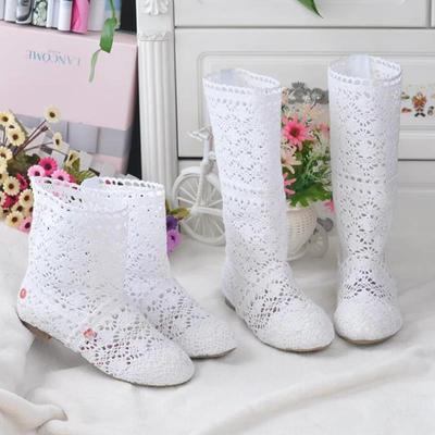 11 цветов в наличии, кружевные полые ботинки, дышащая вязаная сетчатая обувь, корейские высокие летние женские ботинки, женская обувь до колена