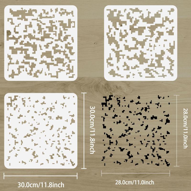 3PCS Large Cloud Paint Stencil 2 Size Wall Stencils for Bedroom Decoration Plastic for Painting on Tile Fabric Furniture