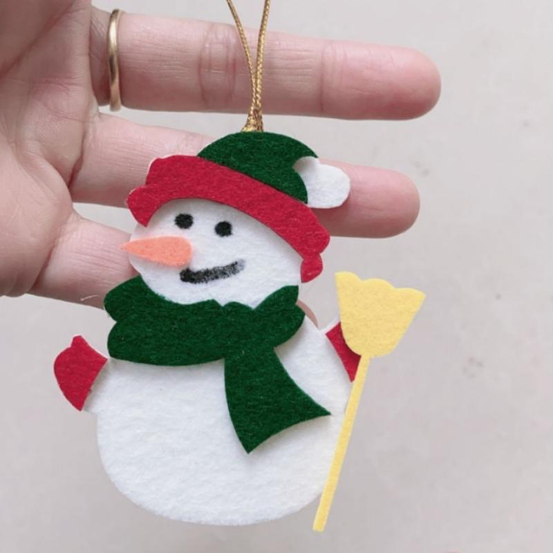 Новый милый мультяшный рождественский войлочный кулон с изображением оленя, рождественской елки, декоративный кулон для вечеринки Navidad, праздничные принадлежности