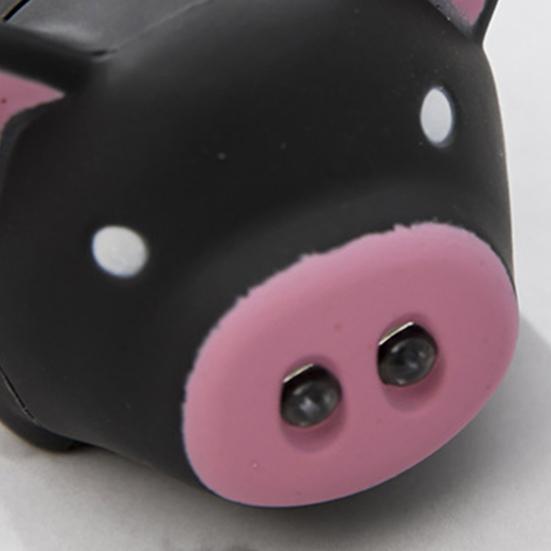 Брелок для ключей Yousheng Cartoon Pig с колокольчиками, светодиодными лампами, подвеской-брелоком со звуковыми эффектами, подарок на Новый год и день рождения