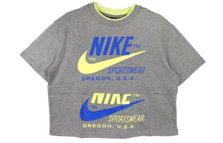 Nike T Shirts Women's Crew Neck Moderate Straight Fit CJ2041-091