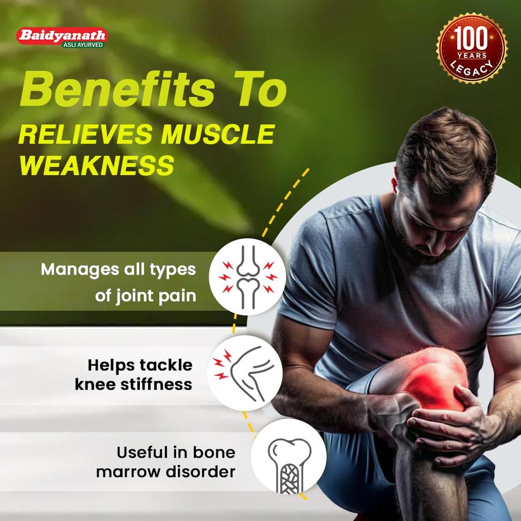 Baidyanath Trayodasang Guggulu 80 Tablets Ayurvedic Joint Support Supplement for Bone & Muscle Wellness