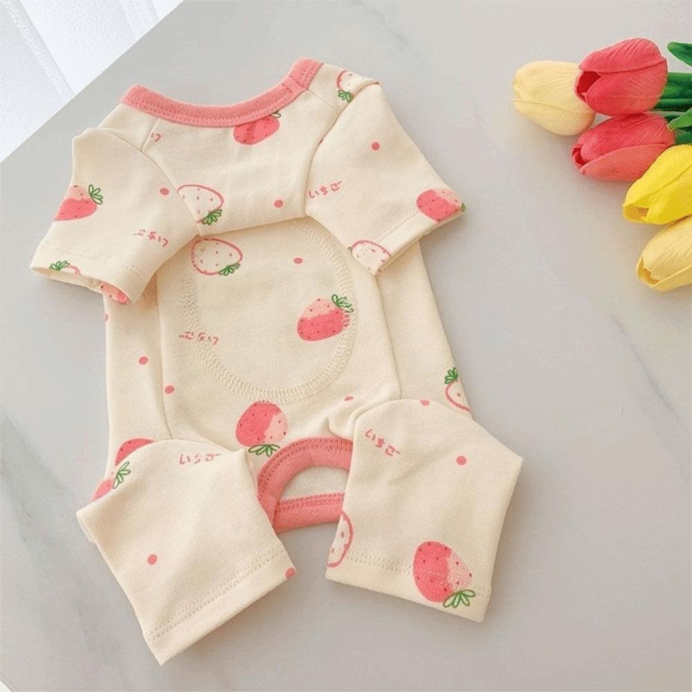 Cartoon Printed Dog Base Coat Warm Dog Jumpsuit Cute Dog Home Clothing Casual Wear