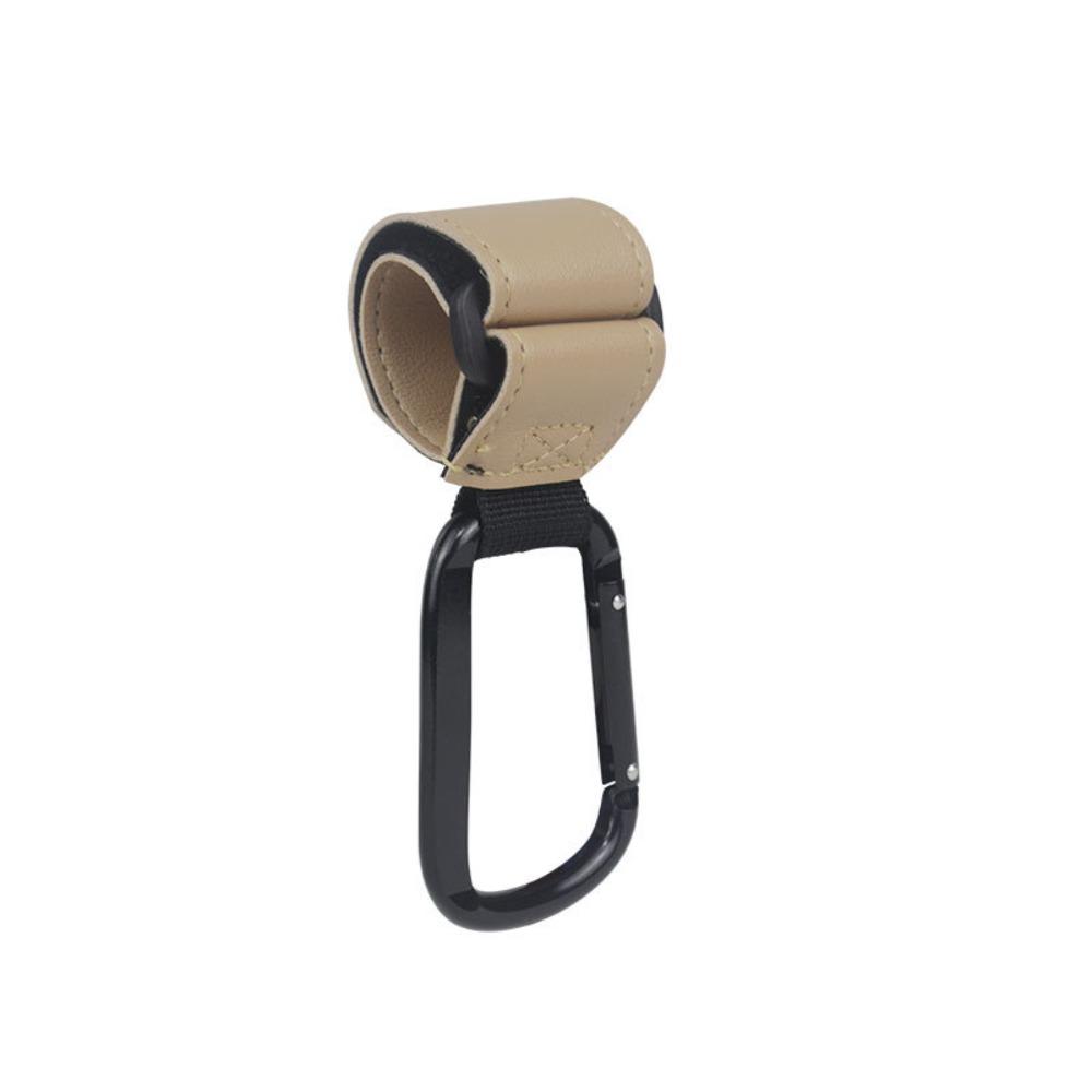 Universal Stroller Hooks Brown Carabiner Clips Ideal Stroller Accessories for Parents and Travelers