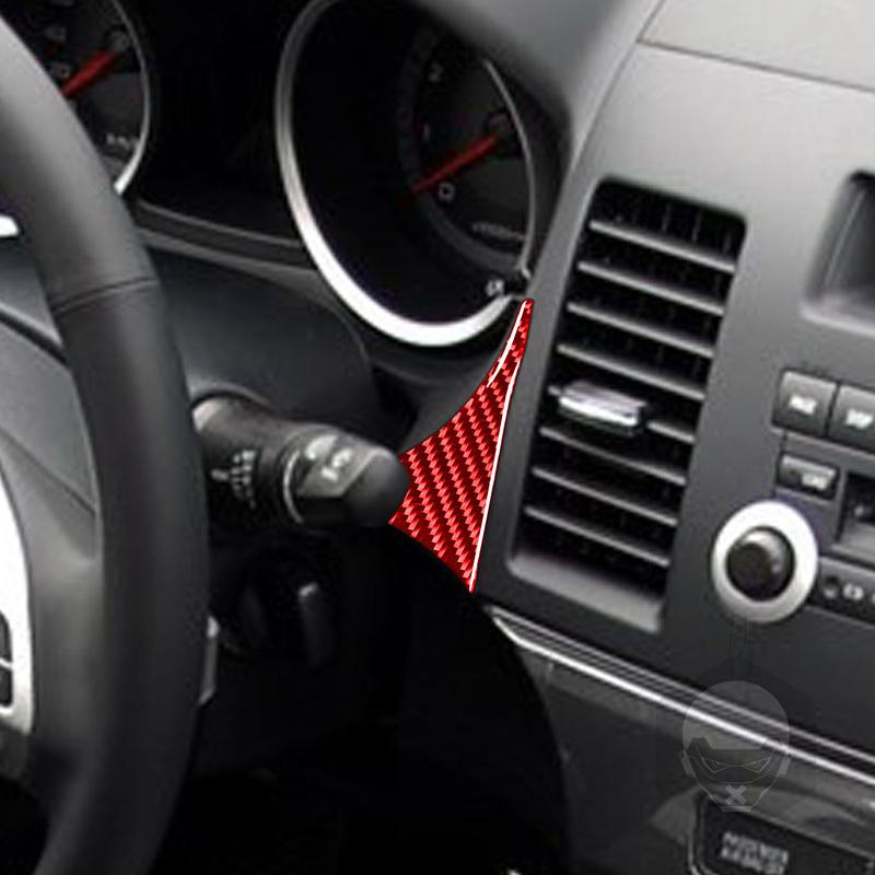 For Mitsubishi Lancer Evolution EVO X 2008-2015 Speedometer Trim Strip Cover Real Carbon Fiber Sticker Car Interior Accessories