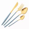 Matte Gold Stainless Steel Dinnerware Cutlery Set Dinner Knife Forks Coffee Spoon Silverware Kitchen Flatware Tableware Sets