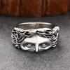 Pure Copper Half Face Rings Adjustable Opening Ring Creative Venus Mask Ring  Jewelry Accessories