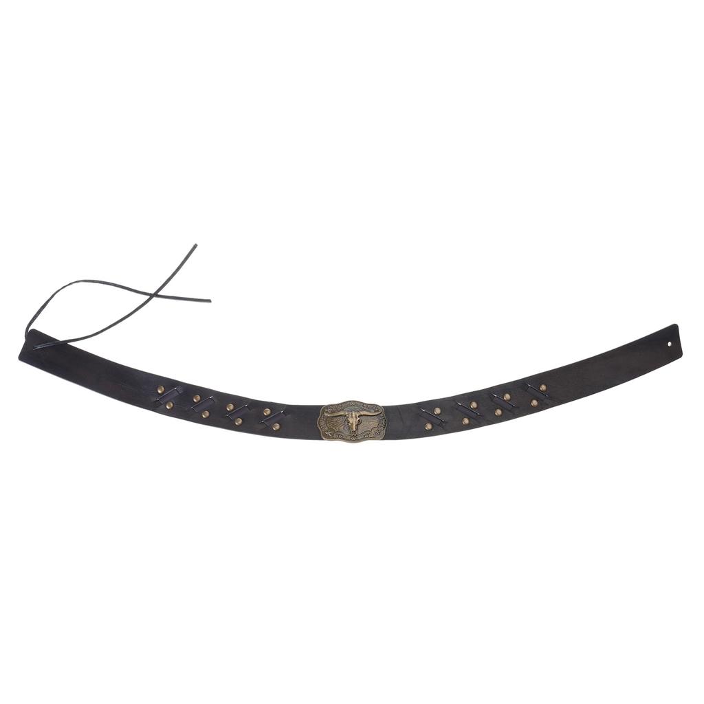 Cowboy Hat Band for Adult with Bull Head Buckle Vintage Ethnic Panama Cap Band for Women Men Fedora Hat Accessories