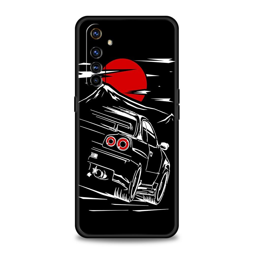 Япония JDM Спортивные Автомобили Мужские Для Realme GT Neo2 3 Чехол Для Телефона Для Realme 9 8 7 6 GT2 Pro Plus 5G 8i 9i C3 C21 C11 C25 C35 Обложка