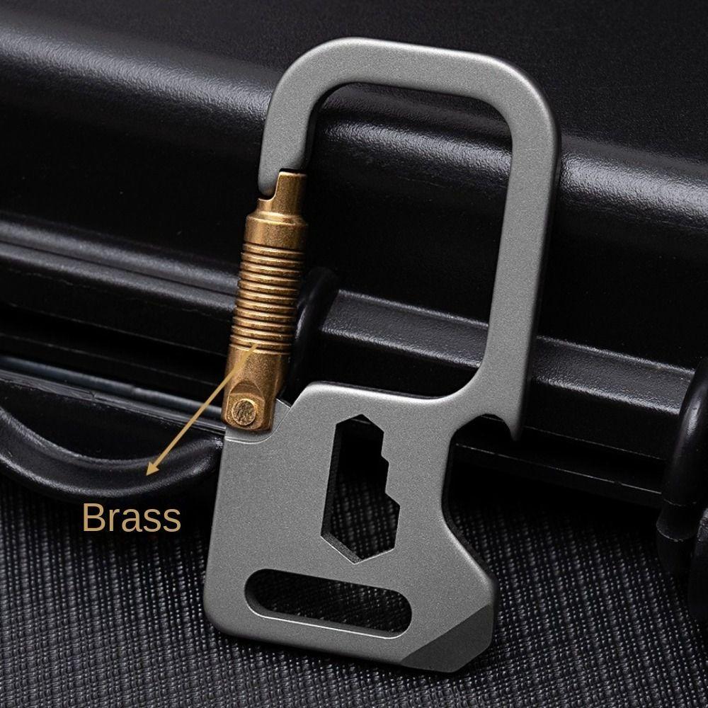 Титановый цинк Сплав цинка Автомобильный брелок Брелок Открывалка для бутылок Прочный Держатель для ключей Поход