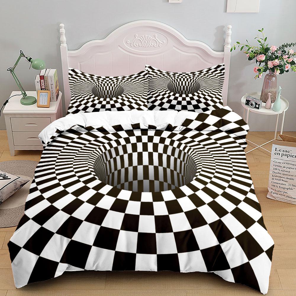 Комплект постельного белья Space Tunnel 3D King Queen Double Full Twin Single Size Duvet Cover Pillow Case Friends Bed Set