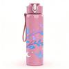 1PC Blue Purple Branch Floral Art Print 750ml Color Plastic Sports Water Bottle Leakproof Flip Straw Lid Suitable for Sports Office Home Use