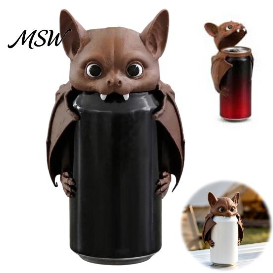 Outdoor Party Drink Accessories 3D Printed Bat Can Cover, Reusable Soda Protector Lid, Cute Animal Silicone Lid for Cans Dust Cap Beverage Cans,