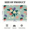 4pcs/6pcs Rectangular Placemats Suitable for Home & Restaurants - Strawberry Daisy Floral Table Mats, Heatproof Durable Table Protectors with Strawber