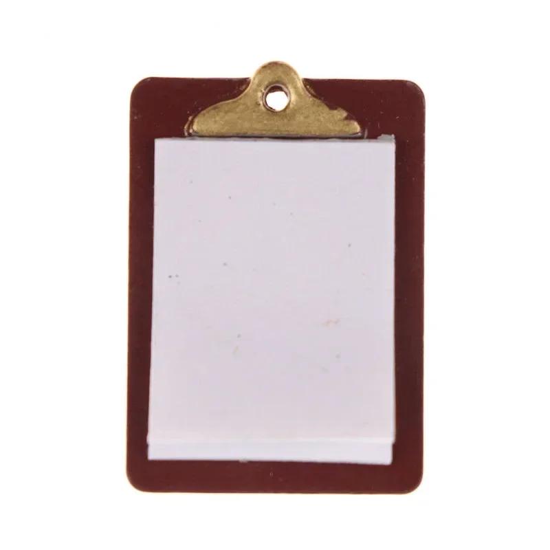 18mm*21mm Alloy Clipboard With Real Paper Attache For Doll DIY Miniature Dollhouse Dolls Accessories