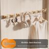 Настенная вешалка для одежды и шляп Off-White, грецкий орех, без сверления