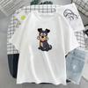 Женская футболка Kawaii Little Bear с принтом с коротким рукавом Спортивная футболка FeUnisex Harajuku Летняя японская аниме-мультяшная футболка большого размера унисекс