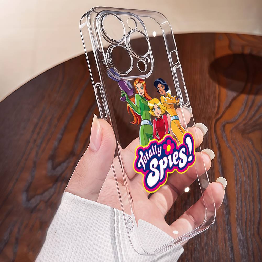 Чехол для телефона Totally Spies Для IPhone 17 16 15 14 11 Pro Max 13 12 Mini 17Air 16e Ударопрочный Мягкий Прозрачный Чехол Coque