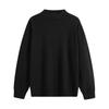 Men S Solid Color Long Sleeve Loose Knit Sweater Casual Inner Wear