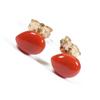 Mediterranean Coral Earrings, Gold Filled, Undyed
