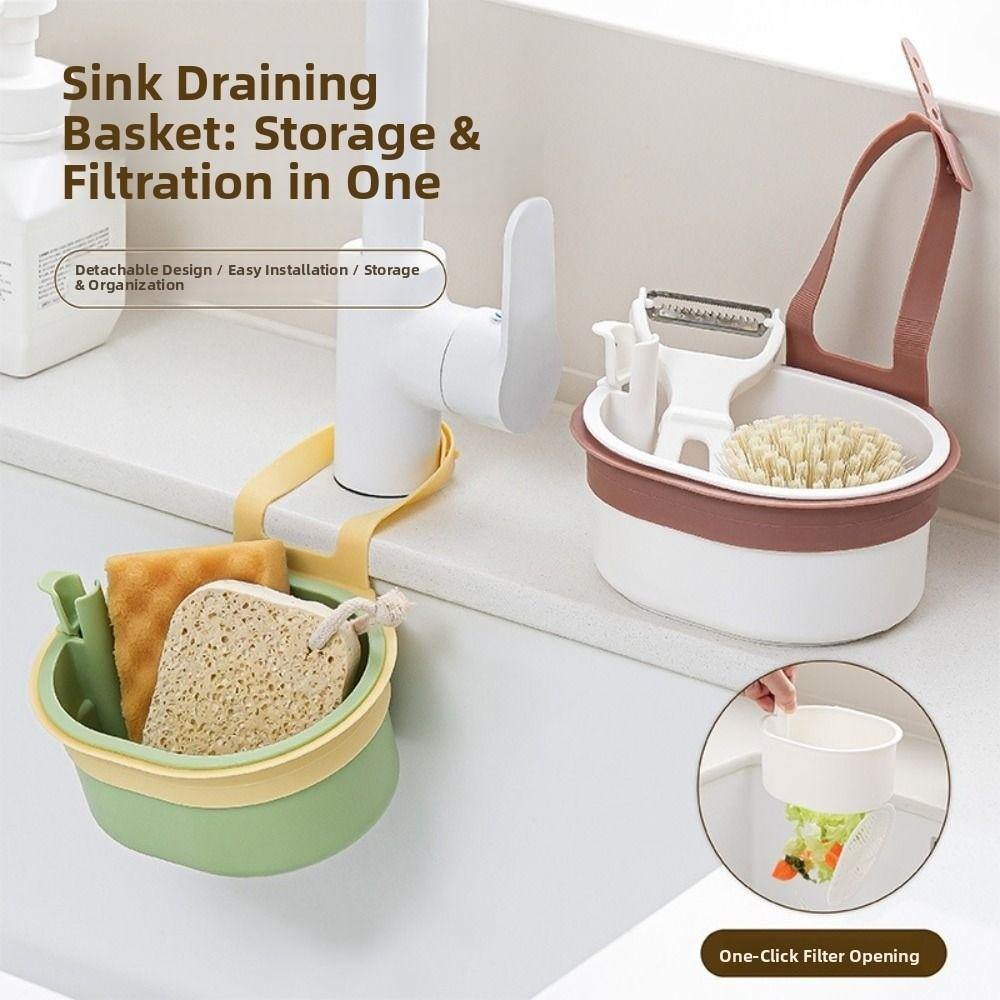 2Pcs Detachable Sink Hanging Strainer Basket Creative Food Residue Separator Kitchen Accessories