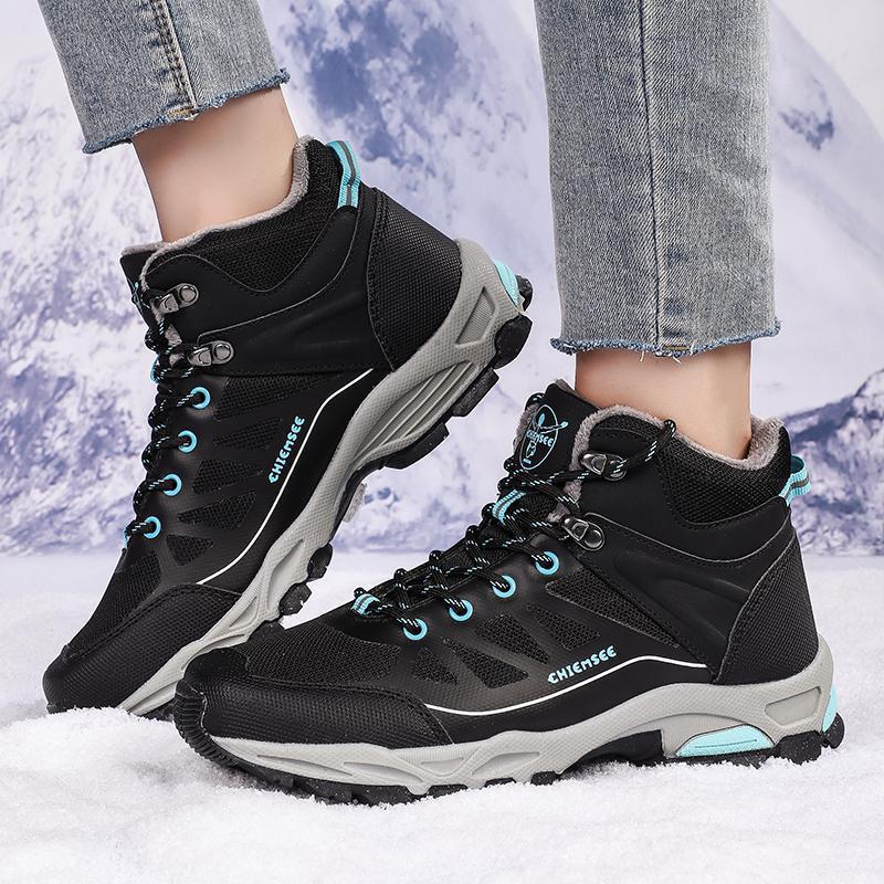 Уличная обувь для хайкинга водонепроницаемая и нескользящая обувь для хайкинга обувь с высоким верхом теплая хлопковая обувь бархатные северо-восточные сноубутсы