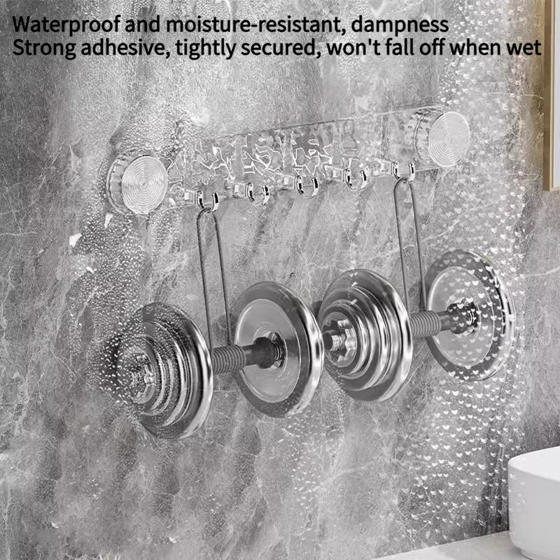 1PC rotating suction cup corrugated row hook light luxury non-punching door back coat hook bathroom kitchen strong load-bearing non-marking hanging