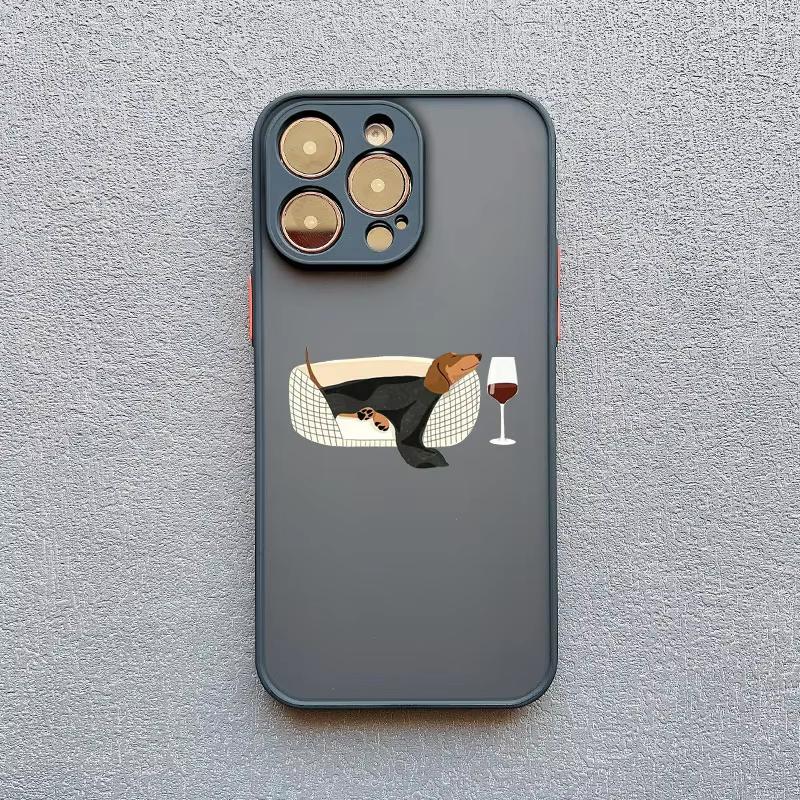 Милый чехол для телефона с рисунком таксы и бульдога для iPhone 17 Pro Max 16 Plus 15 14 13 12 11 XS XR 17Air Ударопрочный чехол