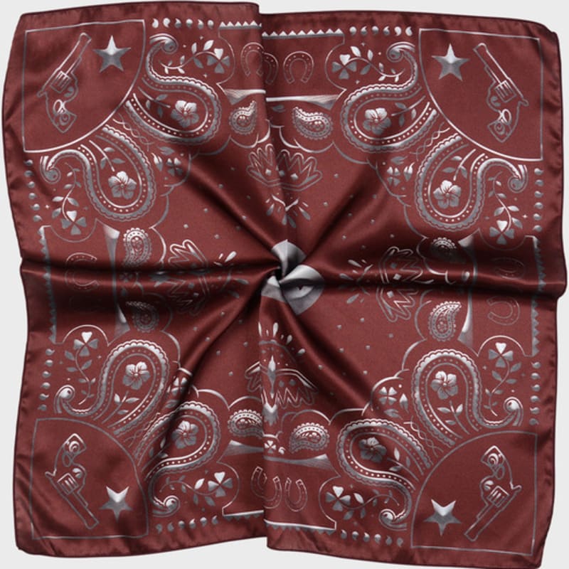 Eireve GRAPHIC BANDANA_BRICK BROWN