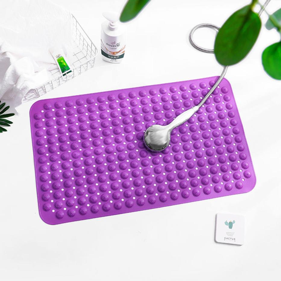 Нескользящий коврик для ванной комнаты без запаха, для ванной, душа, большая присоска, массажная подушечка для ног, гигиенический коврик с интервалом для воды