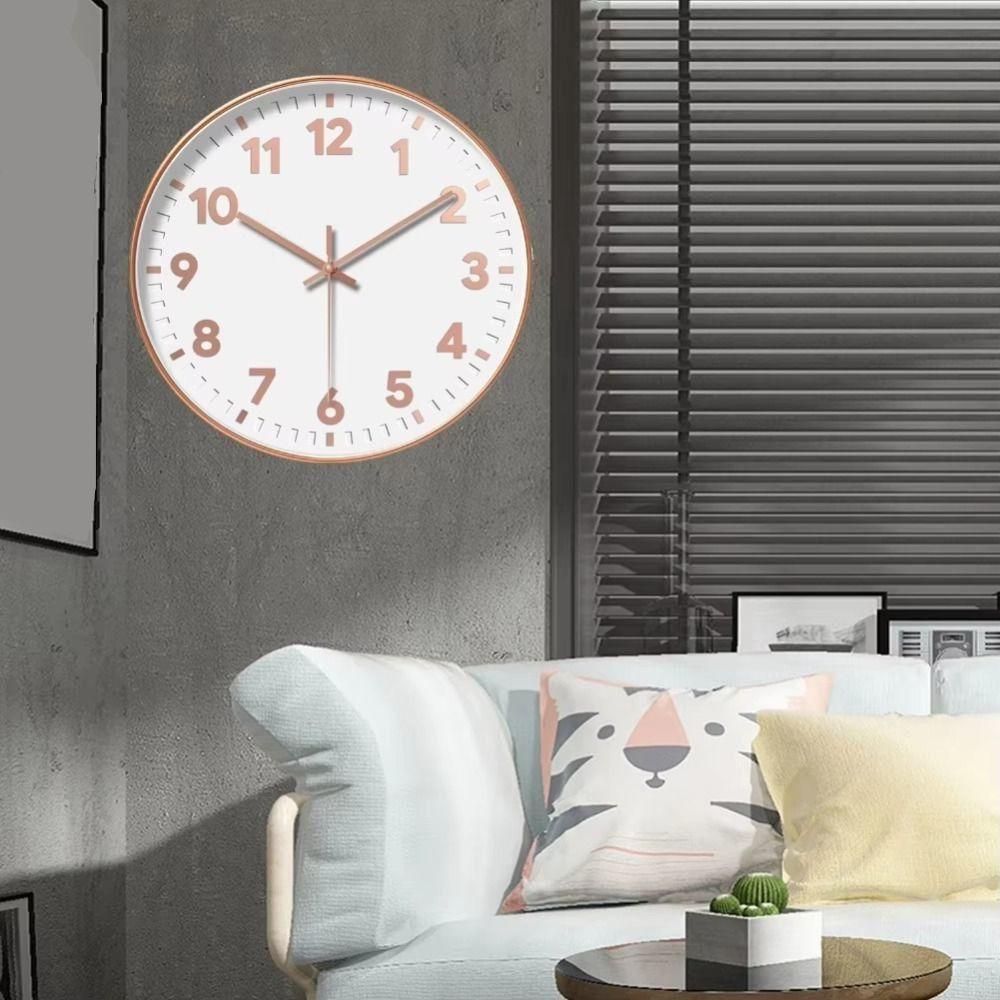 Round Wall Clock Silent Mute Clock Wall Decoration Hanging Watch Home