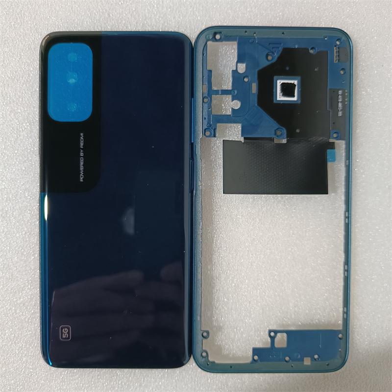 For Xiaomi Poco M3 Pro 5G M2103K19PG M2103K19PI Phone Housing Middle Frame+Battery Back Cover Case Repair Parts