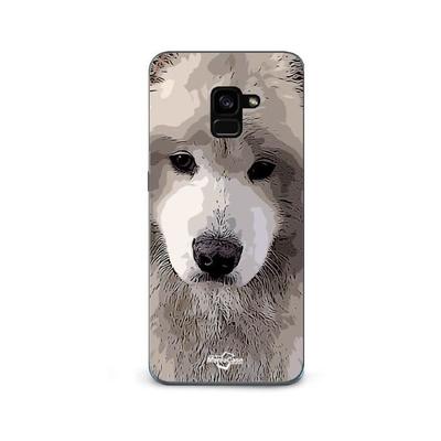 Coque Pour Samsung Galaxy A8 Plus Samoyède Gris Race De Chiens