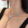 Silver Horseshoe Necklace Light Luxury Cold Wind Design Sense Collarbone Chain Personality Spring New Item Accessories Women